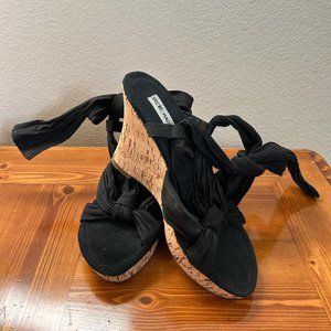 Steve Madden Black Fabric Shoes